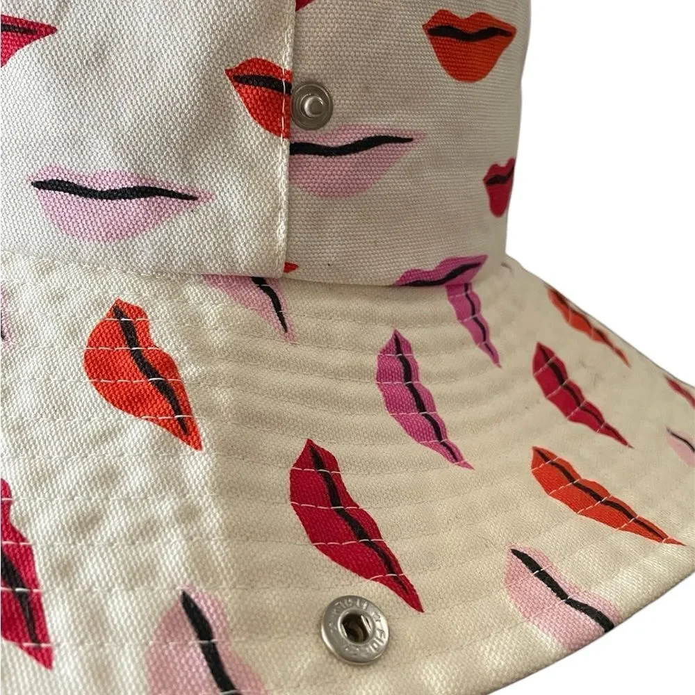 Colorful Lip Print Bucket Hat